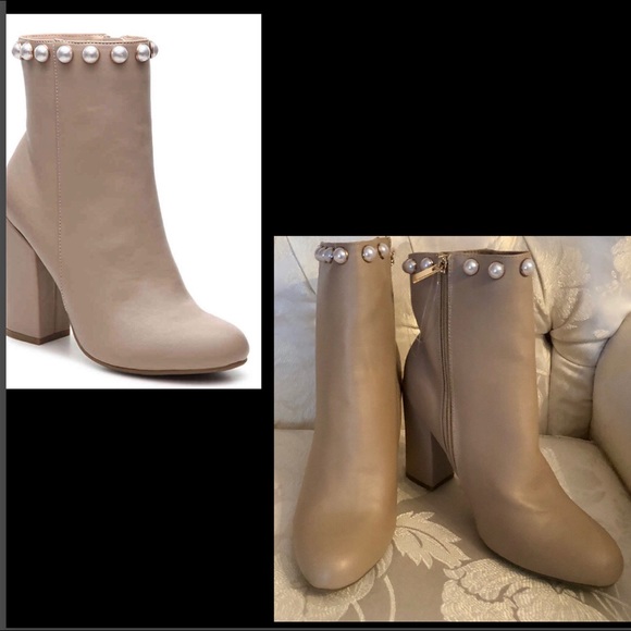 PEARL TRIM BLOCK HEEL BOOT - Picture 5 of 6